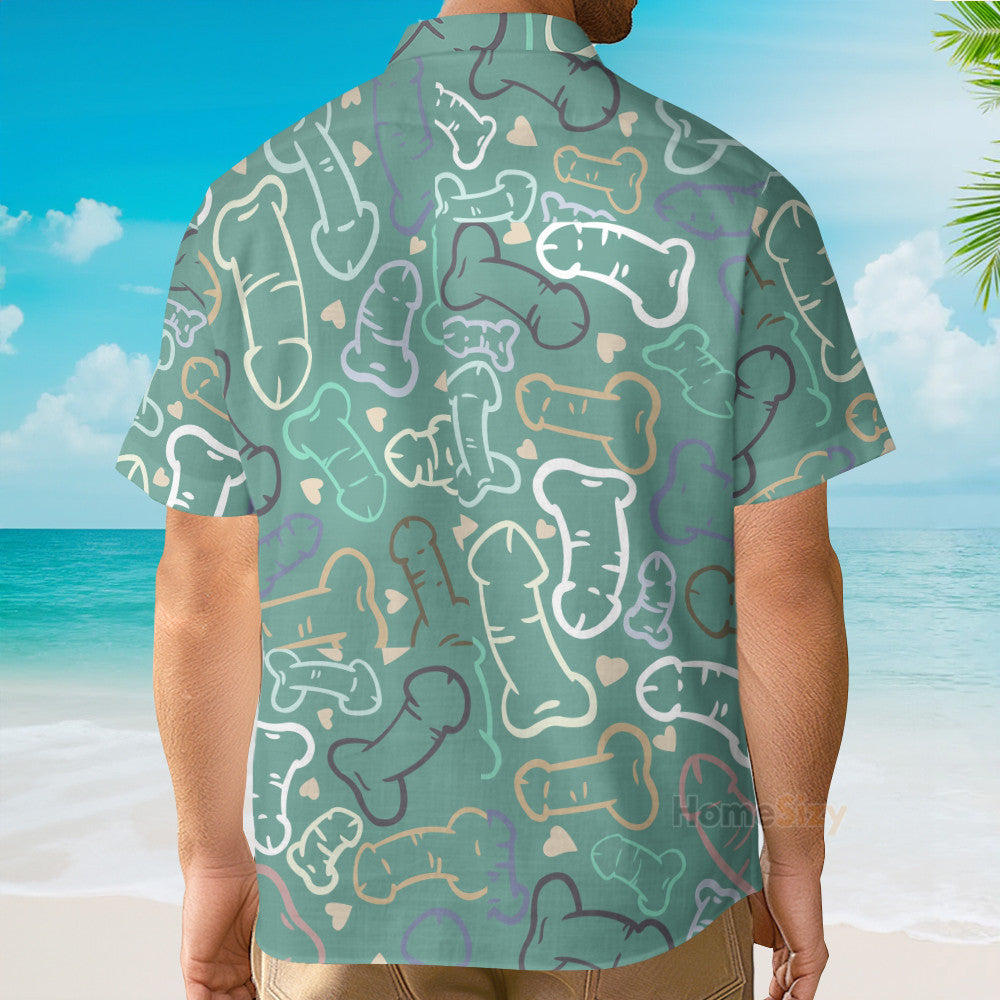 Lot of Cocks Green Pattern - Hawaiian Shirt QT4072403