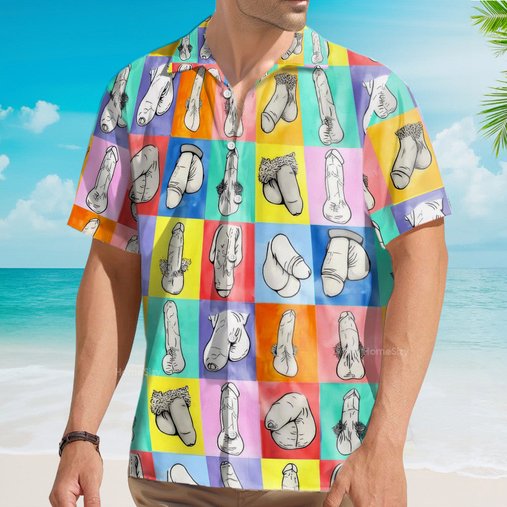 Colorblock Cocks - Hawaiian Shirt QT4092001