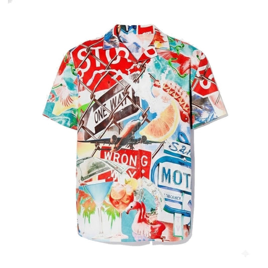 Casablanca Paris Graphic Hawaiian Shirt Tropical Themed Aloha Shirt Gifts For Dad - WearandDecor - Tazila