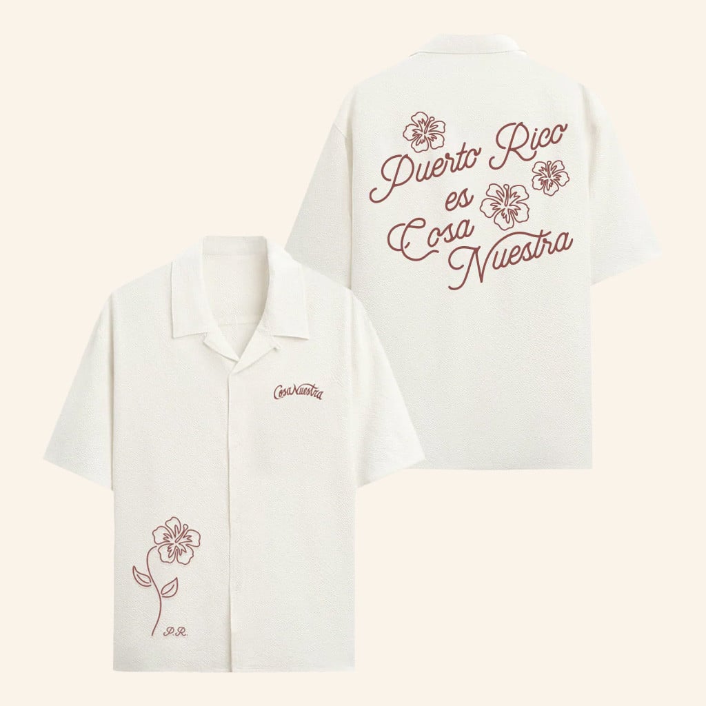 Rauw Alejandro Merch Puerto Rico Es Cosa Nuestra Button Up Shirt Gifts Ideas For Brothers - WearandDecor - Tazila