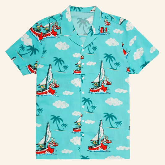 The Legend Of Zelda Merch The Wind Waker Button Up Shirt Gift Ideas For Husband - WearandDecor - Tazila