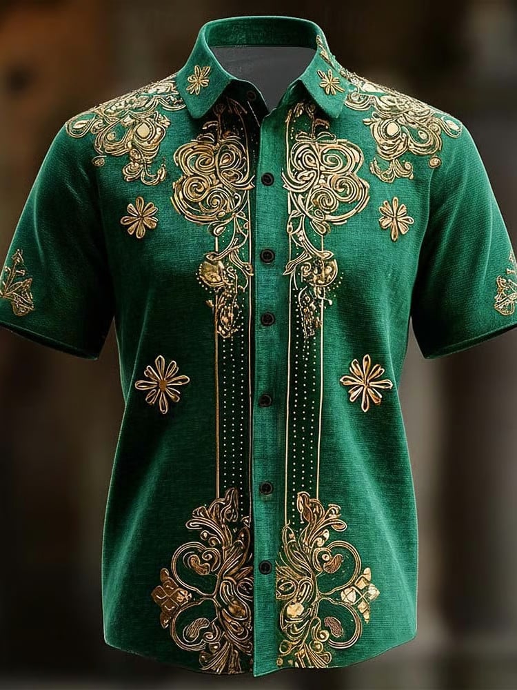 Vintage Saint Patrick's Day Hawaiian Shirt St Patty's Day Apparel Green Holiday Gift Ideas - Tazila