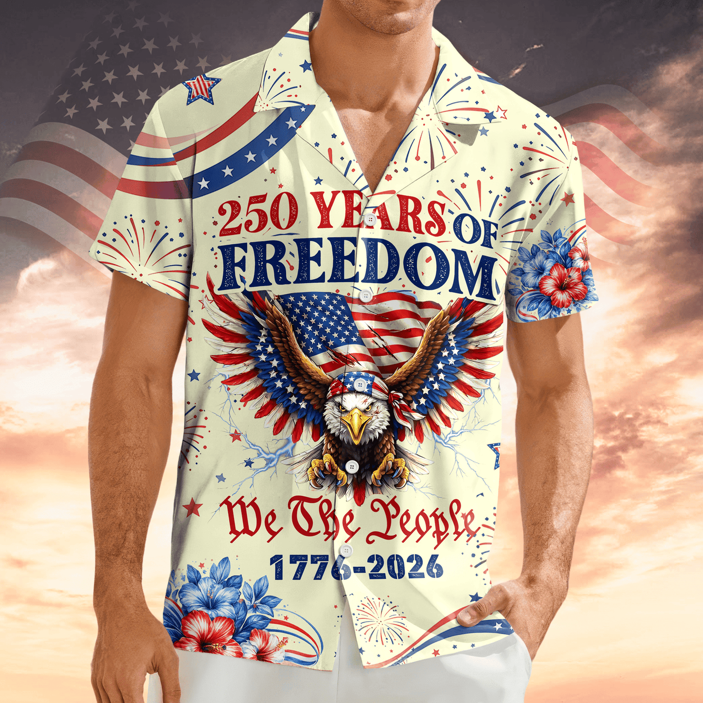 We The People - Honoring 250 Years Of Freedom 1776-2026 Hawaii Shirt America 250 Merchandise Patriotic Gifts For Him - Tazila
