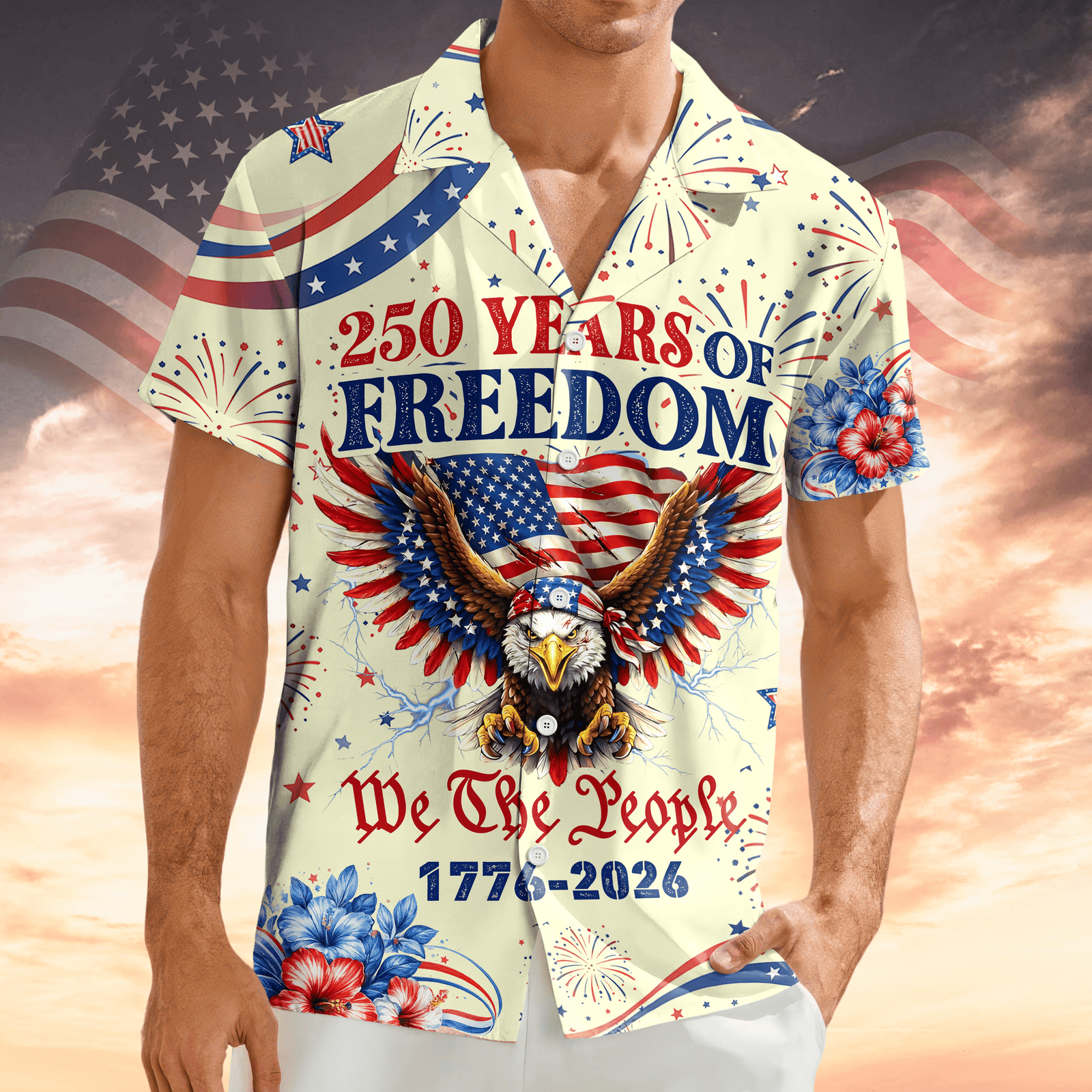 We The People - Honoring 250 Years Of Freedom 1776-2026 Hawaii Shirt America 250 Merchandise Patriotic Gifts For Him - Tazila
