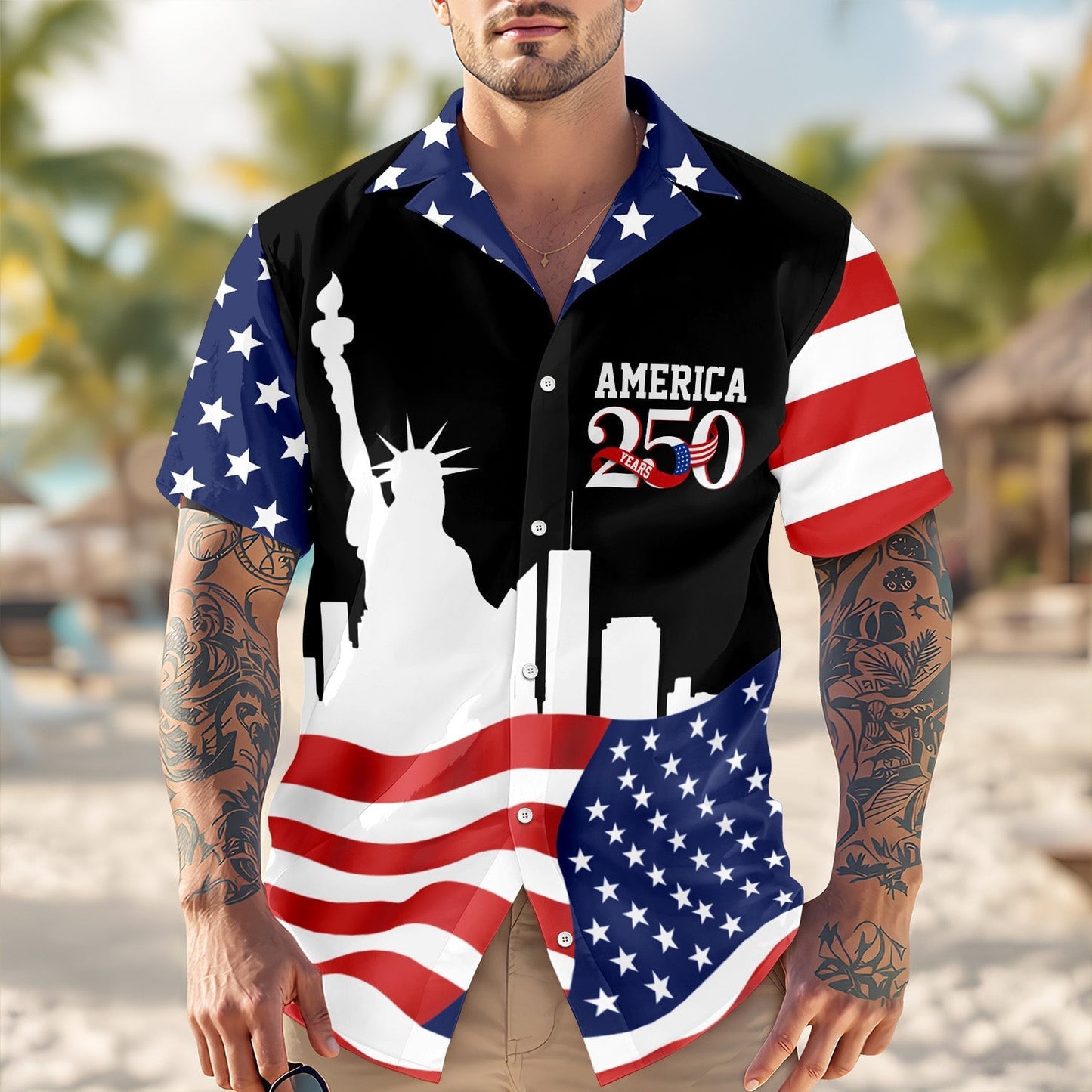 America 250 Years Hawaii Shirt America 250 Merchandise Unique Patriotic Gifts - Tazila