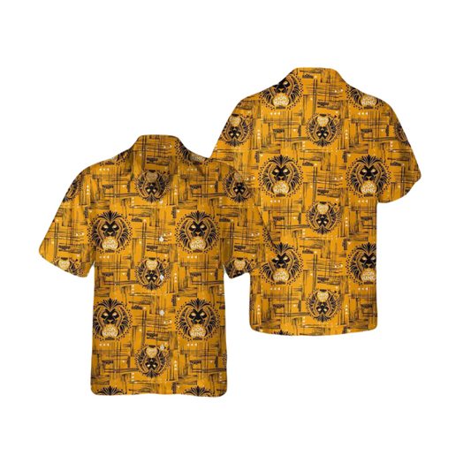 Lion King Hawaii Shirt Disney The Lion King Animal Kingdom Pattern Hawaiian Shirt Yellow Unisex