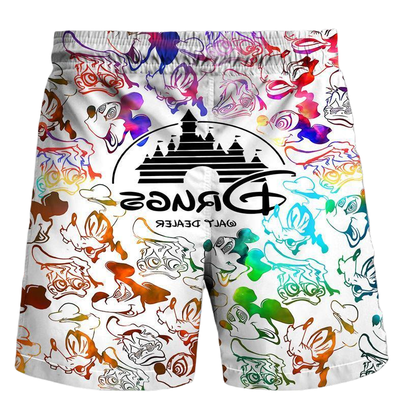 Disney Shorts Walt Dealer Drugs Disney Characters Beach Shorts Colorful