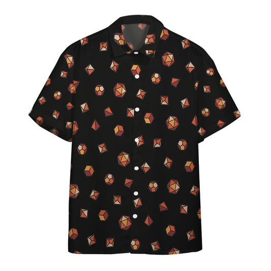  Dungeon And Dragon Hawaii Shirt Dice Crystal Pattern Red Hawaiian Aloha Shirt