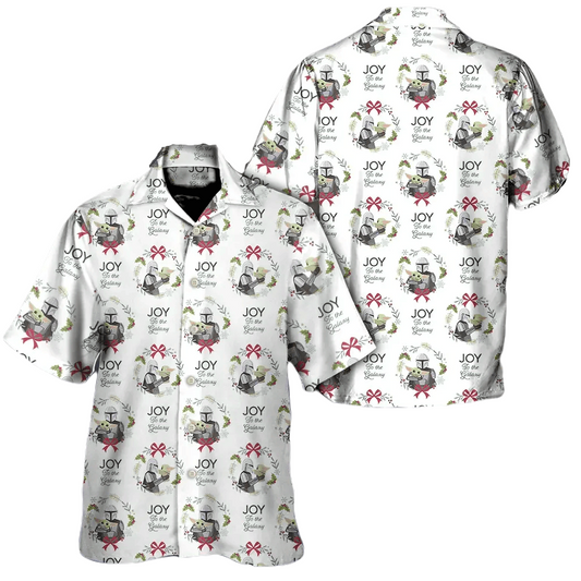NoClaws Star Wars Hawaii Shirt Mandalorian Joy To The Galaxy Hawaiian Shirt White Unisex