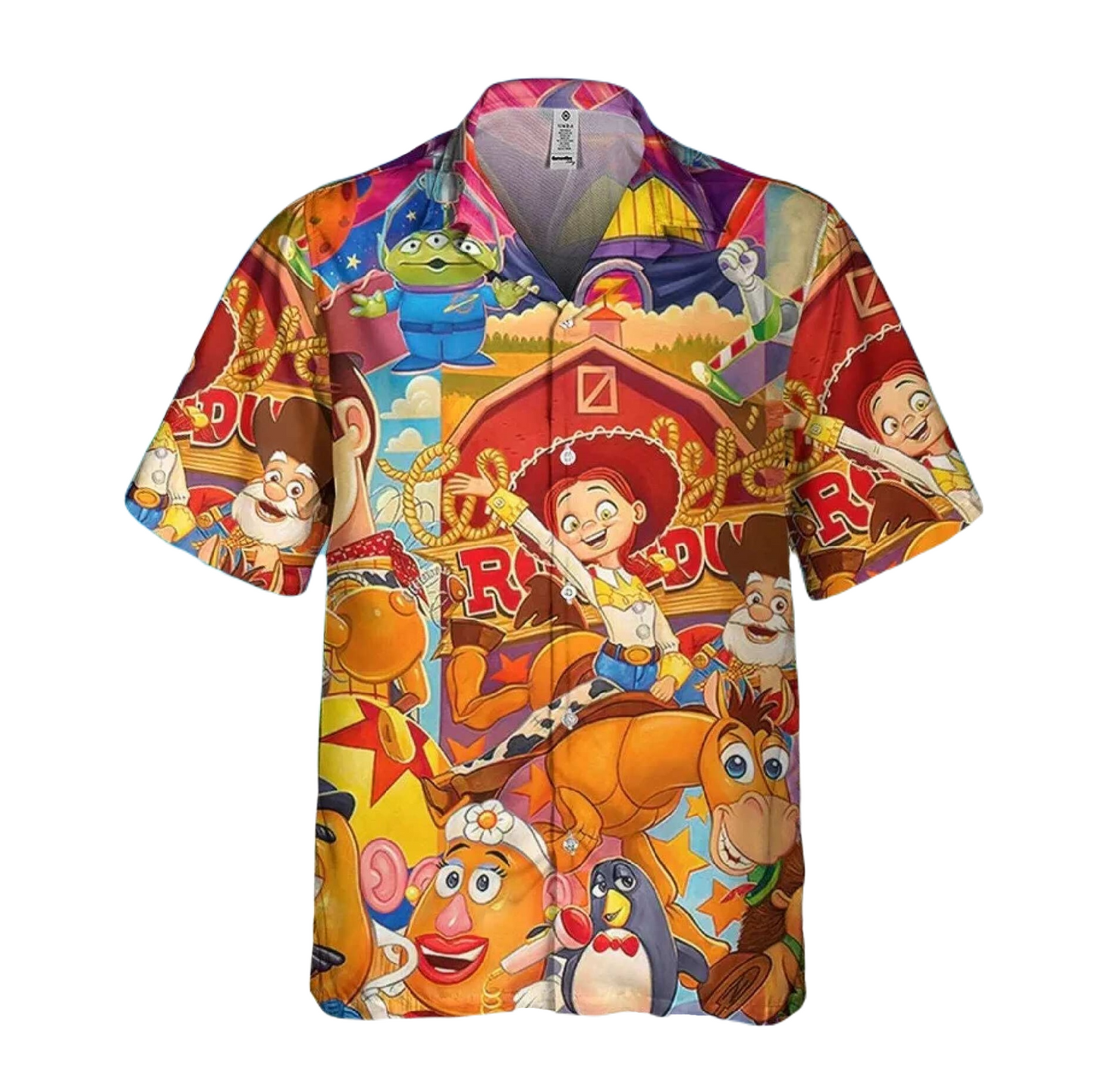 Toy Story Hawaii Shirt Disney Toy Story Characters Doodle Graphic Hawaiian Shirt Orange Unisex