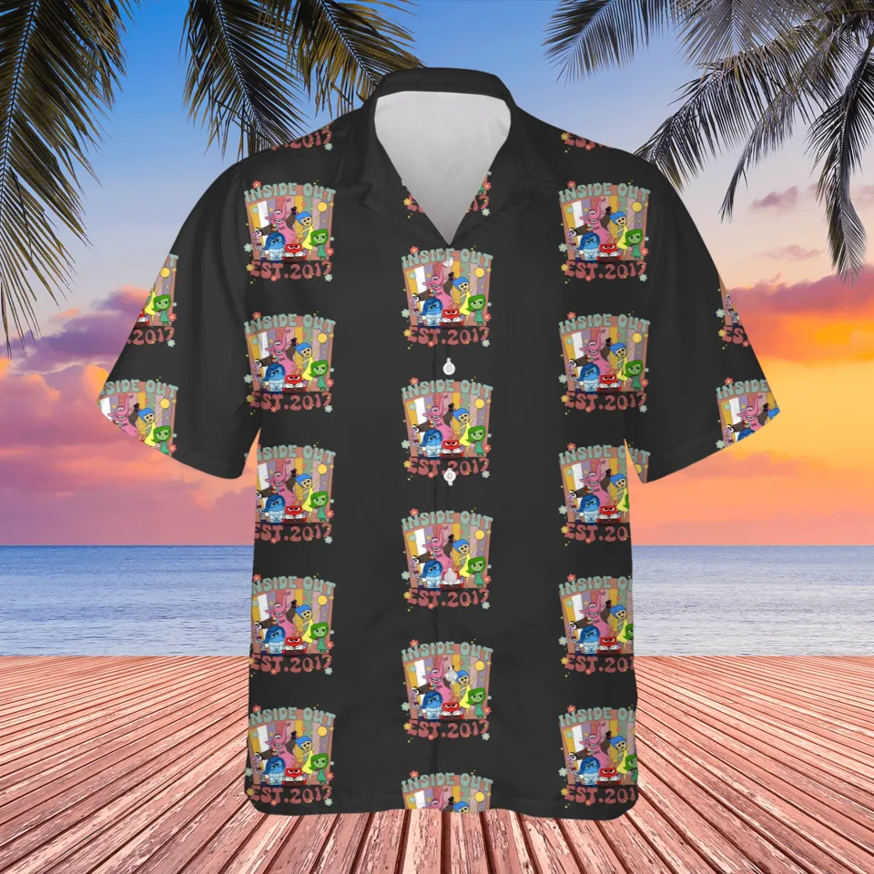 NoClaws Inside Out Hawaii Shirt Disney Inside Out Est 2017 Aloha Shirt Black Unisex