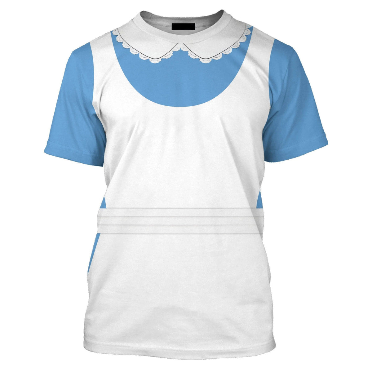 DN T-shirt Character Alice In Wonderland Costume T-shirt White Blue Unisex Adults New Release
