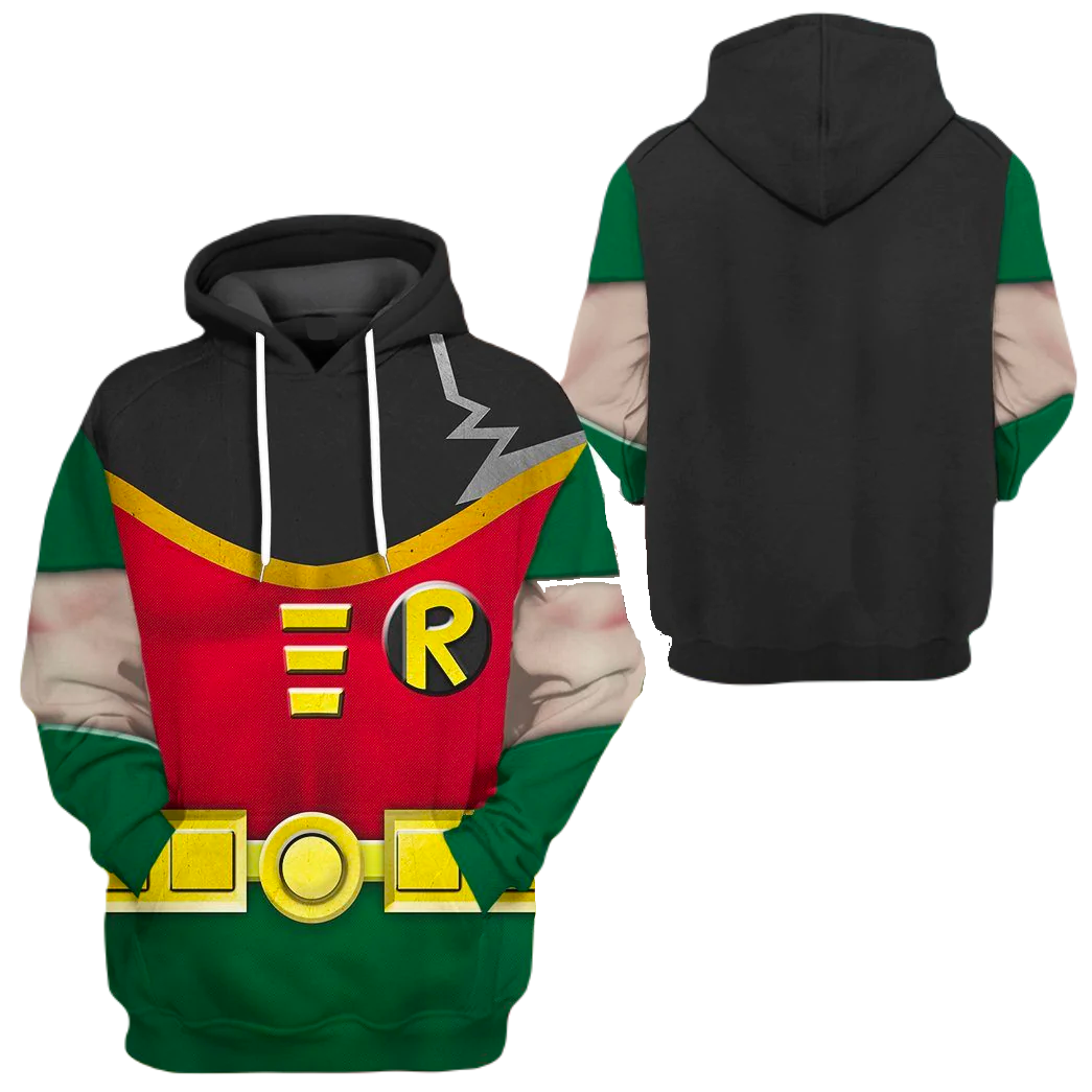 Teen Titan Hoodie Teen Titan Robin Cosplay Costume T-shirt Colorful Unisex Adults New Release
