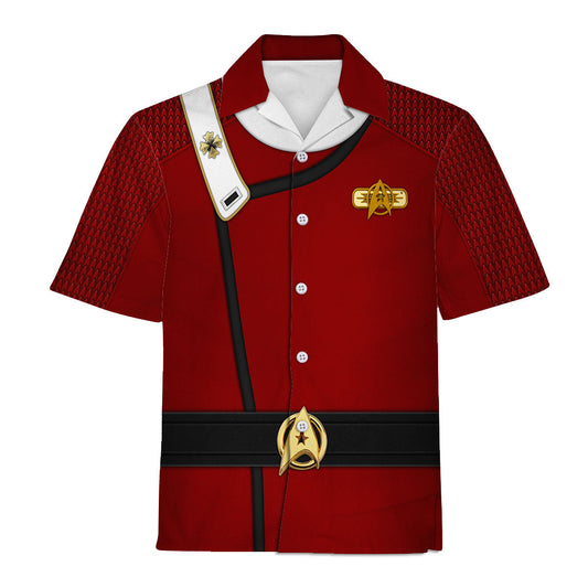 SaTr Red Admiral Pike Fleece Cool Cosplay Costume - Hawaiian Shirt