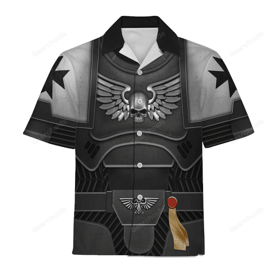 Warhammer Space Marines Black Templars - Costume Cosplay Hawaiian Shirt CSWRH002