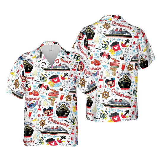 NoClaws Disney Hawaii Shirt All Disney Cat Characters Pattern Hawaiian Shirt Colorful Unisex