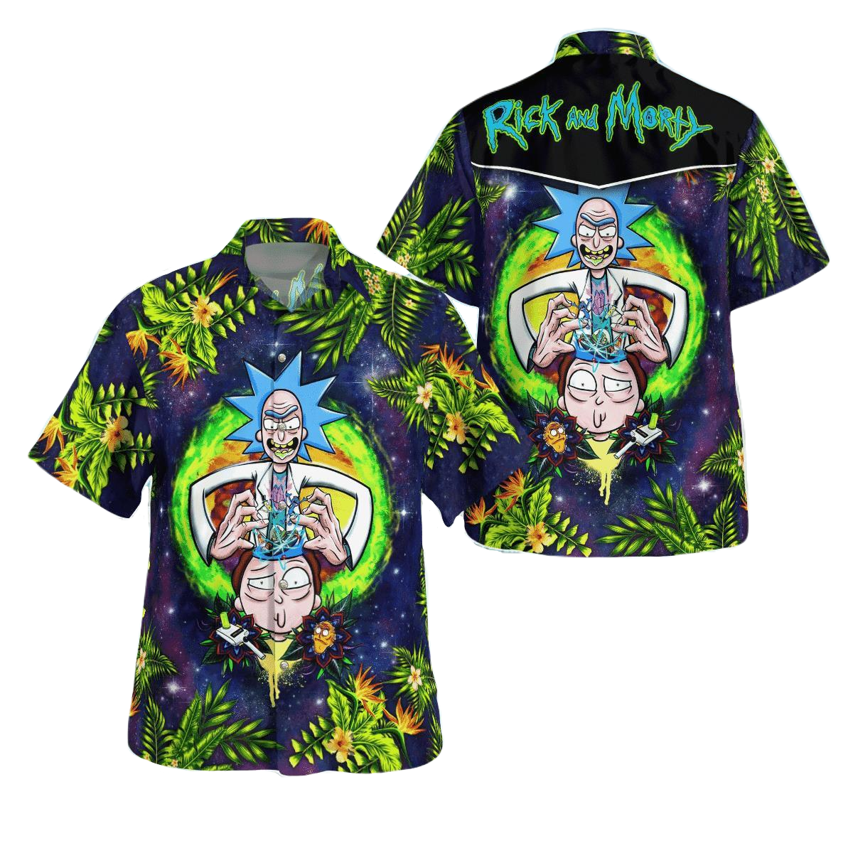 NoClaws Rick and Morty Hawaii Shirt Rick And Morty Tropical Aloha Shirt Colorful Unisex Adults New Release