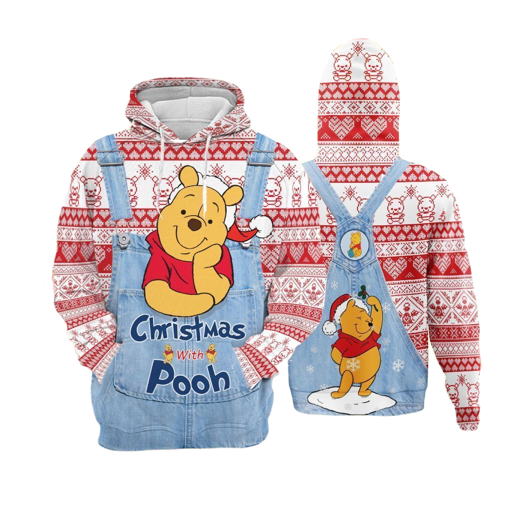 DN Christmas Hoodie WTP Hoodie Christmas With Pooh Santa Pooh Hoodie