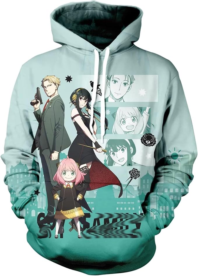 Spyxfamily Hoodie Forger Family And The City Hoodie Green Unisex