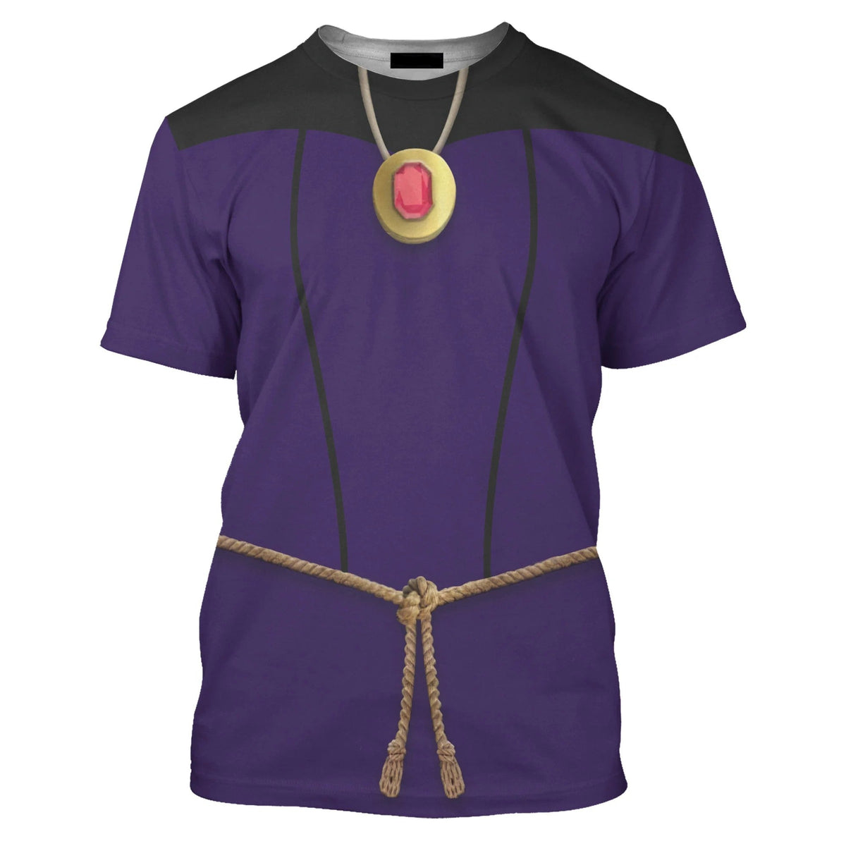 DN T-shirt Evil Queen Snow White Villain Costume T-shirt Purple Black Unisex Adults New Release
