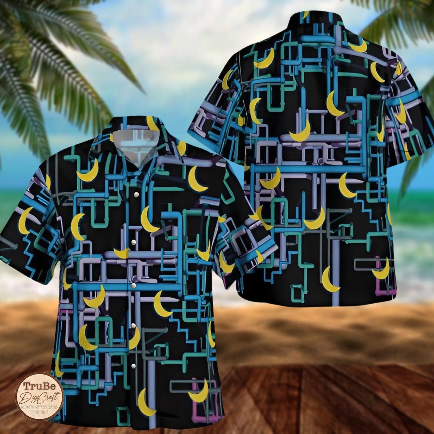 Swayzine Dan Flashes Hawaiian Shirt
