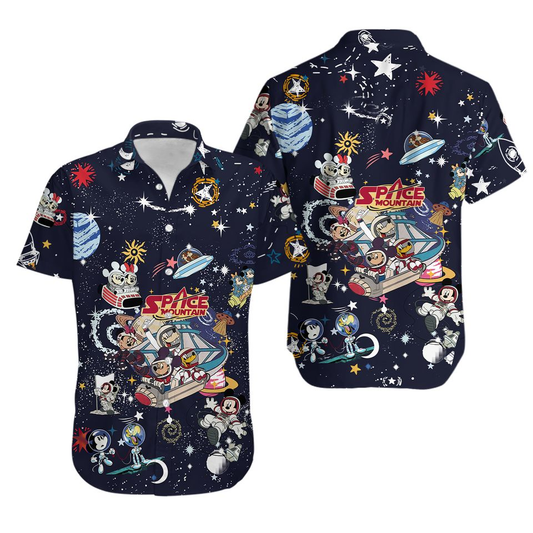 NoClaws Disney Hawaii Shirt Dn Villain Characters In Square Pattern Hawaiian Shirt Black Blue Unisex