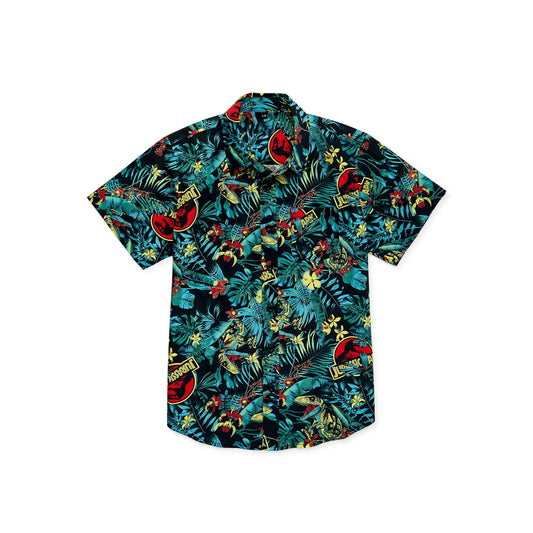 NoClaws Jurassic Park Hawaii Shirt Jurassic Park Dinosaur Tropical Forest Pattern Hawaiian Shirt Green Unisex