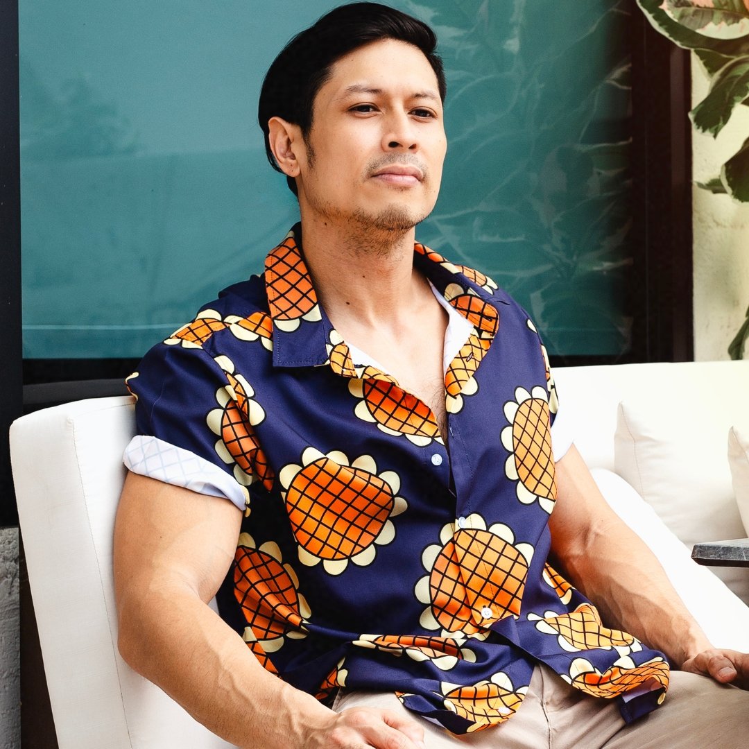 Navy Blue Monkey D. Luffy Lucy Dressrosa One Piece Button Up Hawaiian Shirt