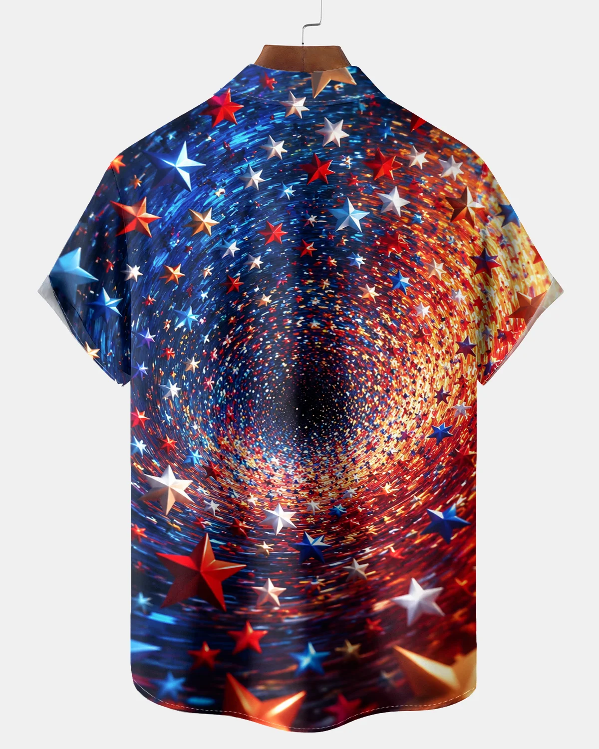 Alohadaddy® Vintage Abstract Art Print Art Button Pocket Cardigan Men's Short Sleeve Shirt