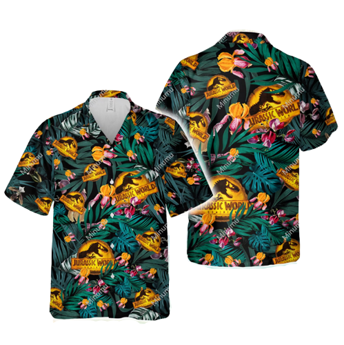 NoClaws Jurassic Park Hawaiian Shirt Jurassic World Symbol Tropical Forest Hawaii Shirt Jurassic Park Aloha Shirt