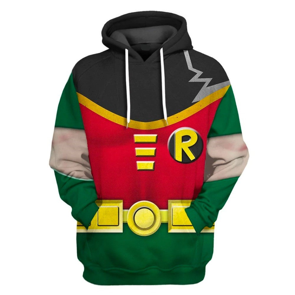 Teen Titan Hoodie Teen Titan Robin Cosplay Costume T-shirt Colorful Unisex Adults New Release