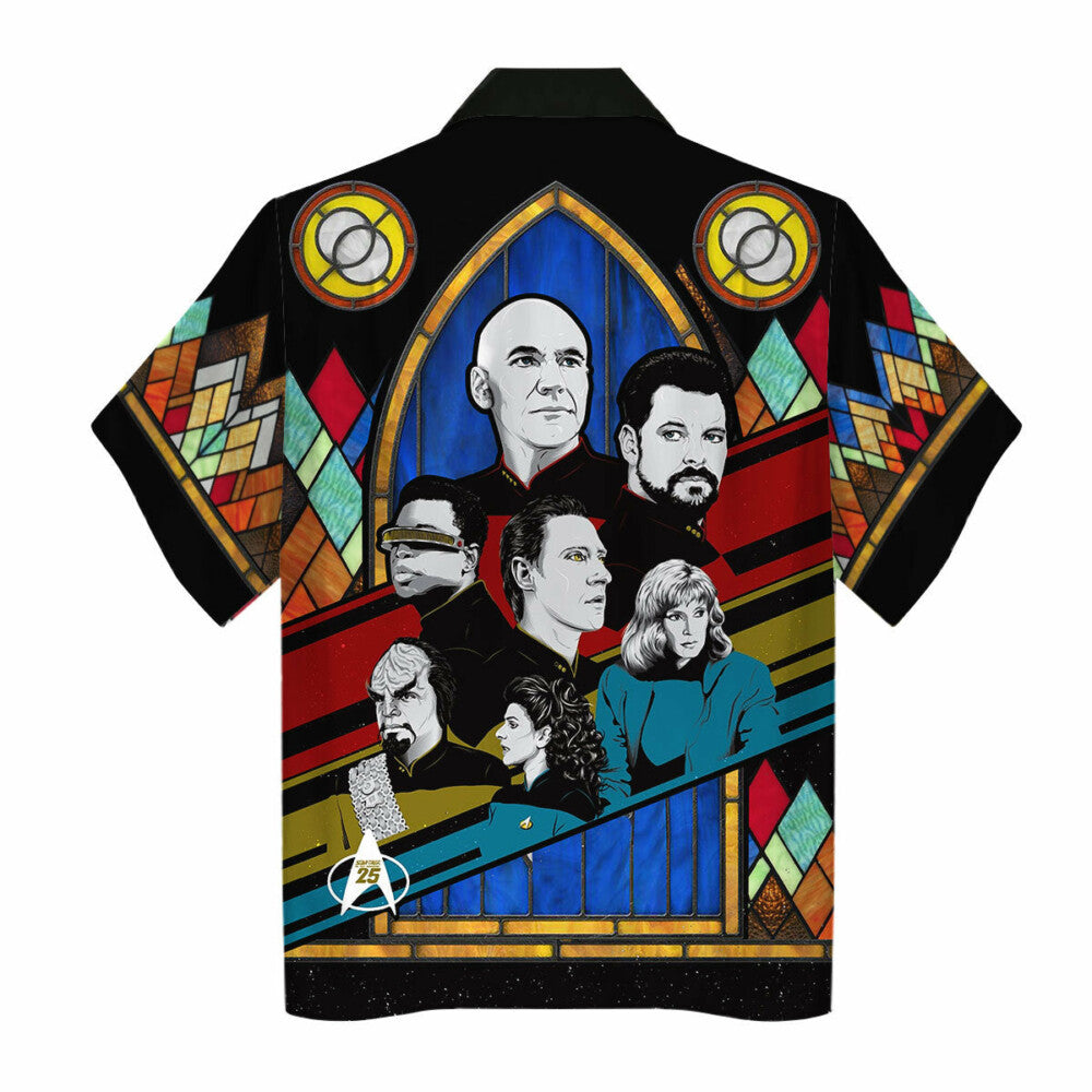 SaTr The Next Generation Retro Character Squares Cool Hawaiian Shirt