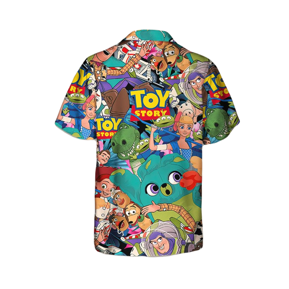 Toy Story Hawaii Shirt Disney All Of Toy Story Characters Doodle Graphic Hawaiian Shirt Colorful Unisex