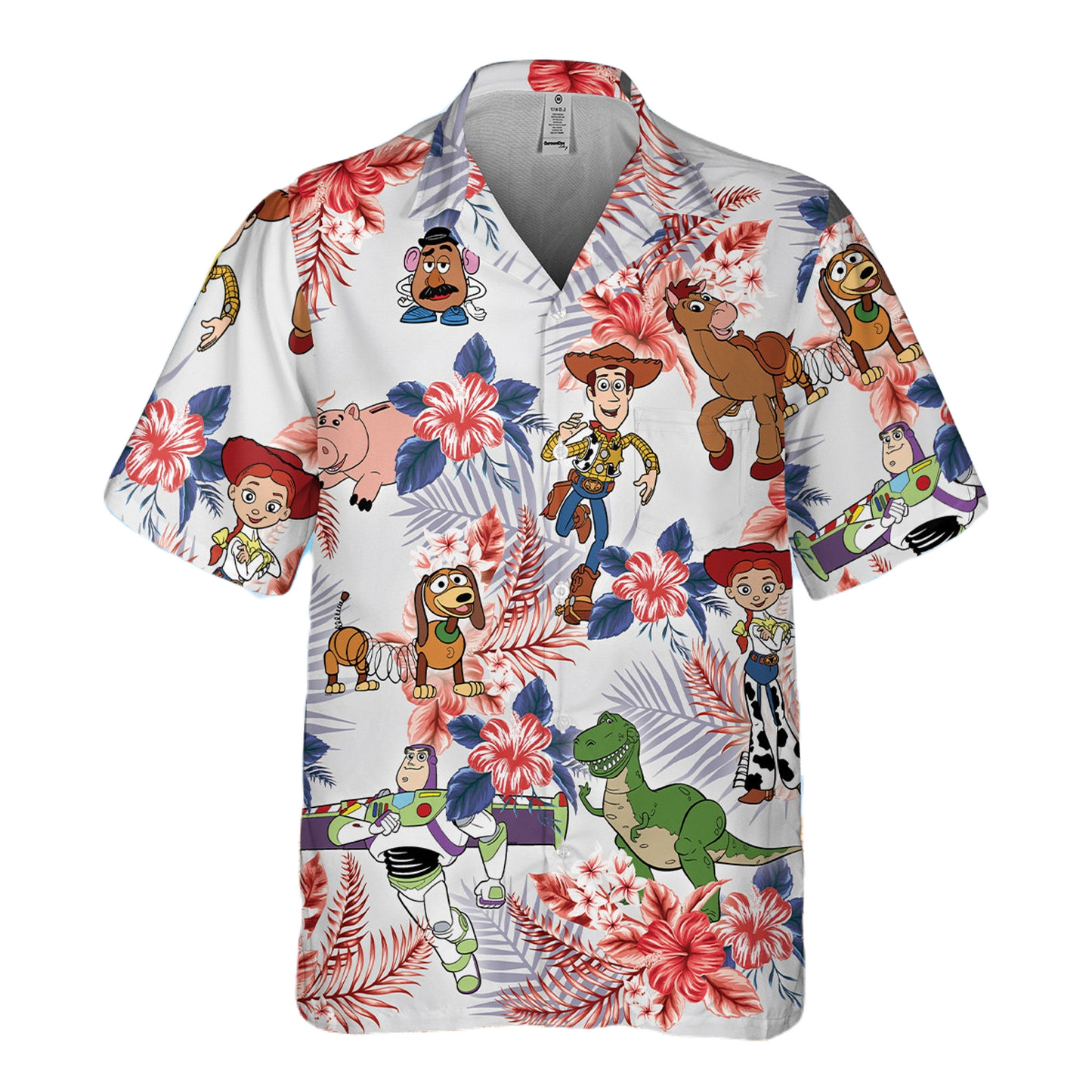 Toy Story Hawaii Shirt Disney Toy Story Characters Hibiscus Flowers Hawaiian Shirt Colorful Unisex