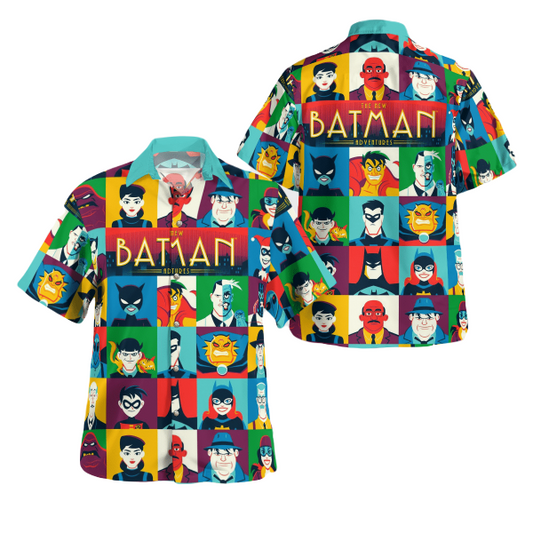 NoClaws Batman Hawaii Shirt DC The New Batman Adventure Characters Hawaiian Shirt Colorful Unisex