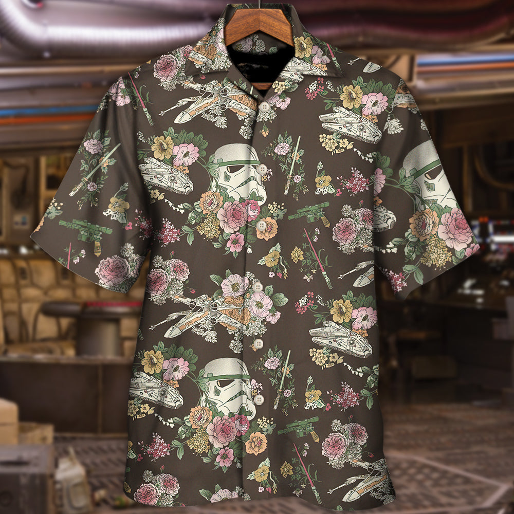 SW Stormtrooper Flower Vintage - Hawaiian Shirt