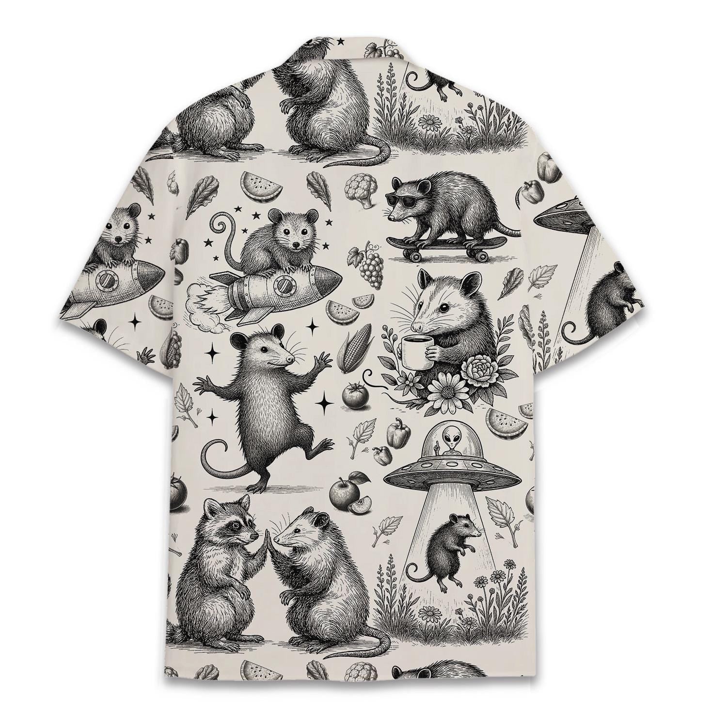 Funny Opossum Hawaiian Shirt