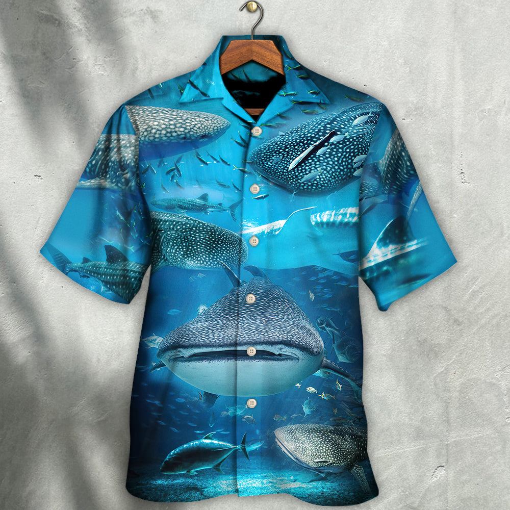Shark Swim With Whale Hawaiian Shirt