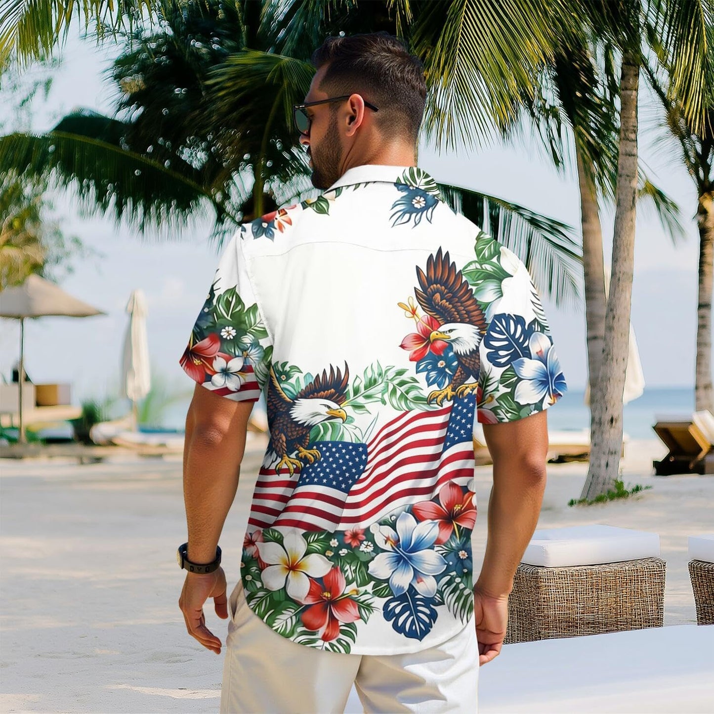 USA 250th Anniversary Hawaiian Shirt, Patriotic Eagle 4th Of July AOP Hawaii Shirt 685256