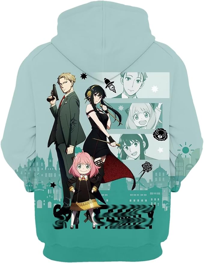 Spyxfamily Hoodie Forger Family And The City Hoodie Green Unisex
