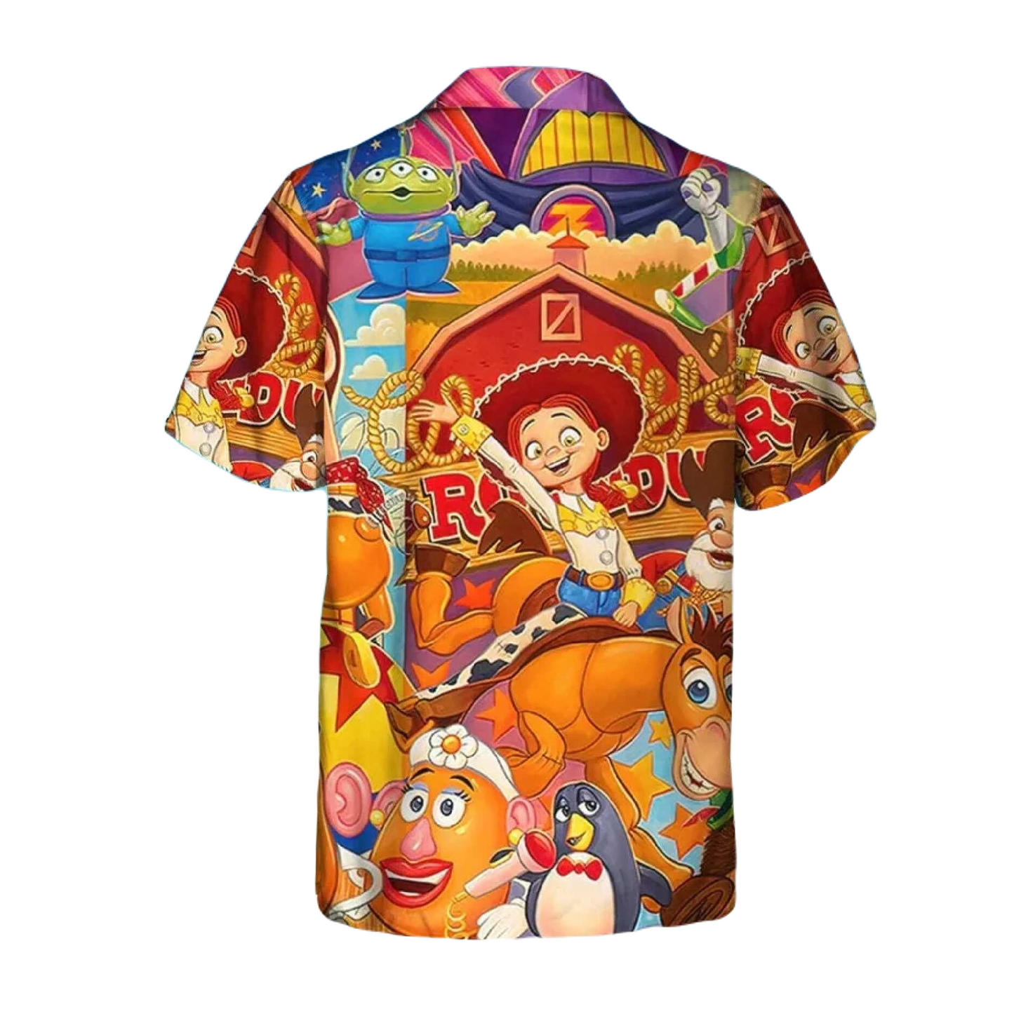 Toy Story Hawaii Shirt Disney Toy Story Characters Doodle Graphic Hawaiian Shirt Orange Unisex