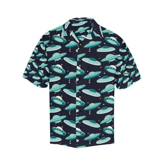 Gifury UFO Hawaiian Shirt Green UFO Pattern Black Hawaii Shirt UFO Aloha Shirt 2022