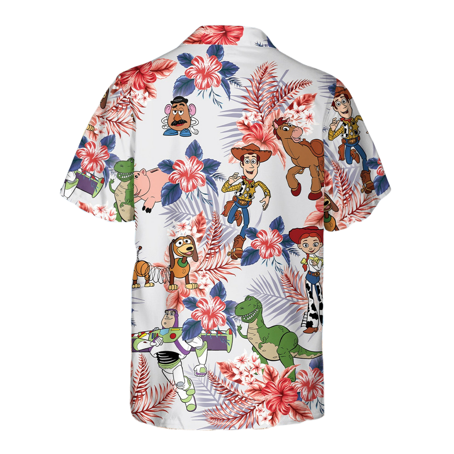 Toy Story Hawaii Shirt Disney Toy Story Characters Hibiscus Flowers Hawaiian Shirt Colorful Unisex