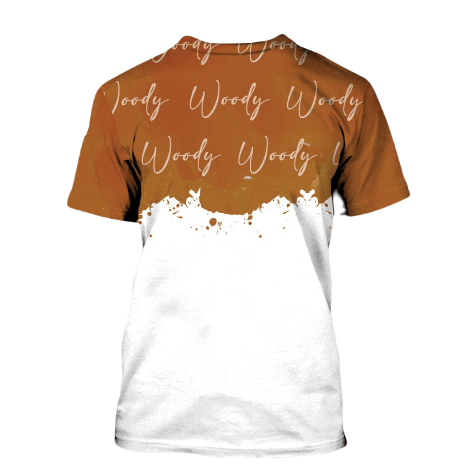 Toy Story T-shirt DN Toy Story Woody Watercolor T-shirt White Brown Unisex