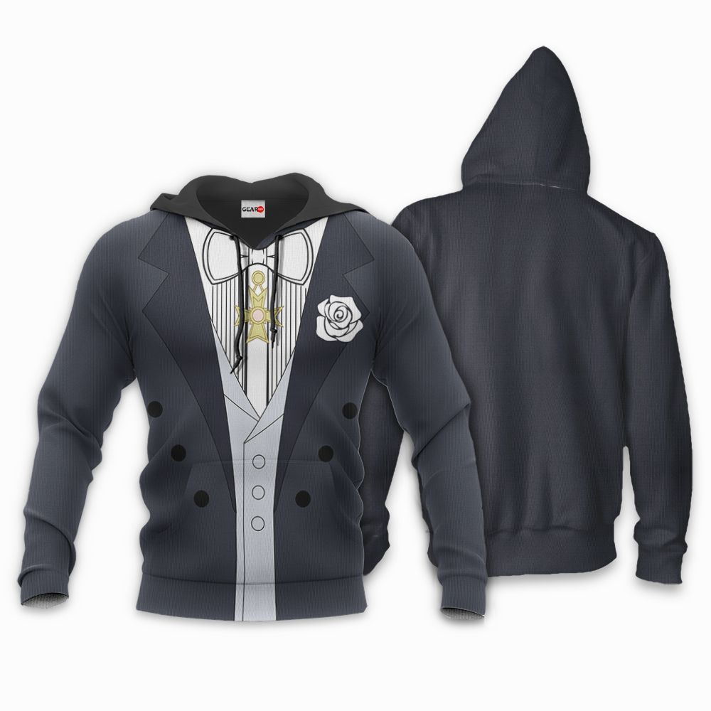 Sailor Moon Hoodie Tuxedo Suit Costume Black Hoodie Anime Hoodie  For Men