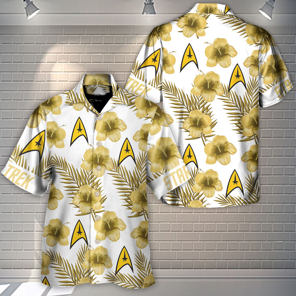 Hibiscus Floral SaTr Starships - Hawaiian Shirt For Men, Women, Kids