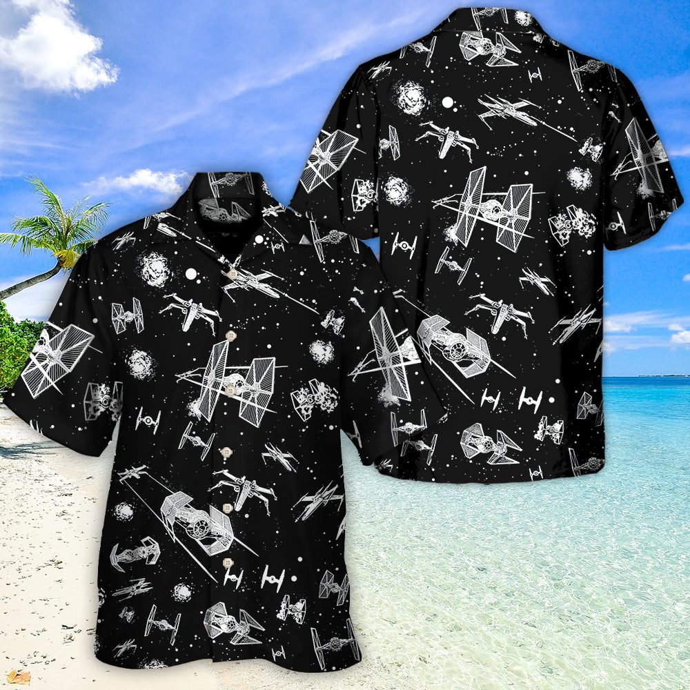 Starwars Spacecraft Pattern - Hawaiian Shirt For Men, Women, Kids
