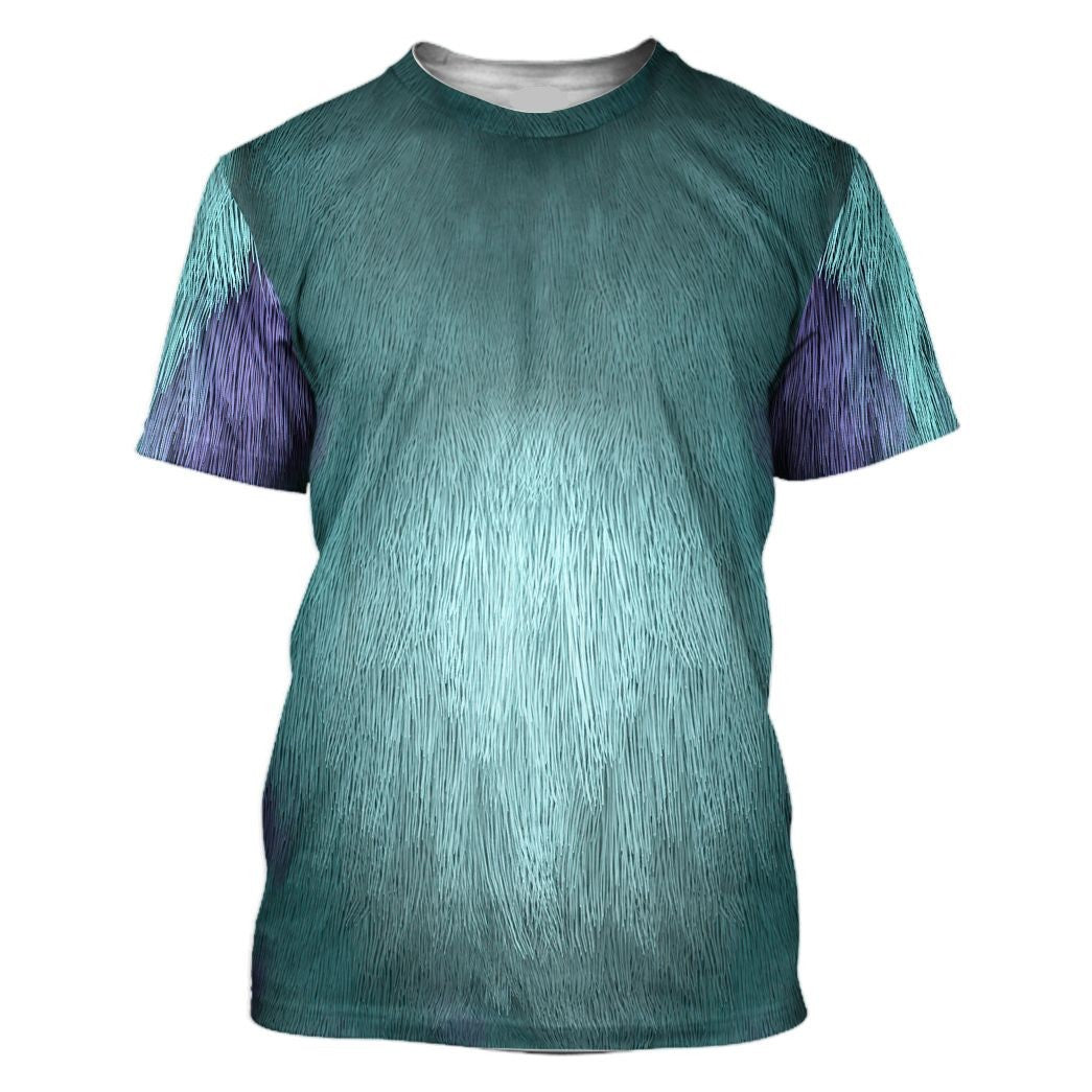 DN Hoodie Sully Monsters Inc Costume T-shirt Blue Unisex Adults New Release