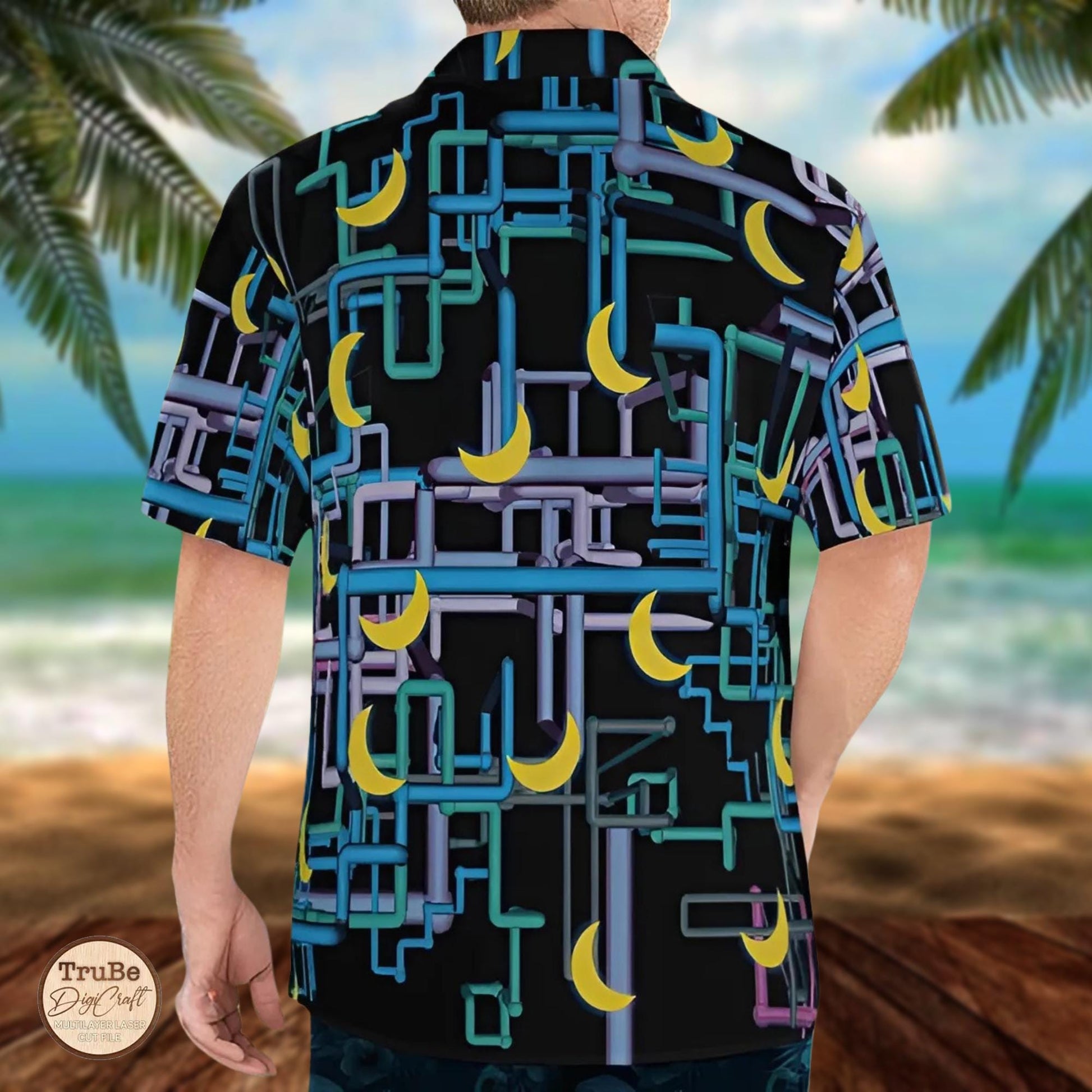 Swayzine Dan Flashes Hawaiian Shirt