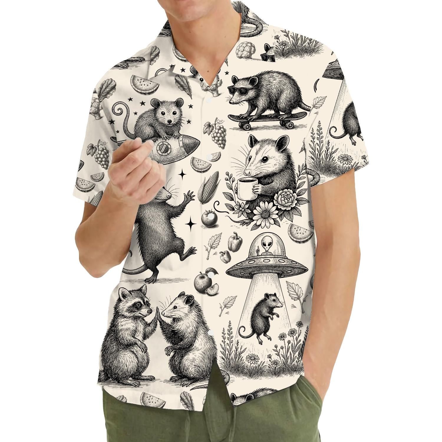 Funny Opossum Hawaiian Shirt